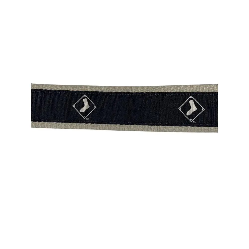 Chicago White Sox Belt Mens 30 Vineyard Vines Leather Woven Preppy Brass Buckle